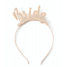 Bride headband Glitter Rose Gold